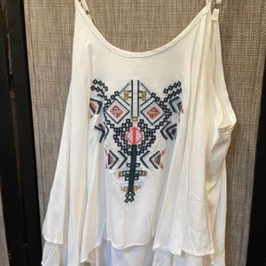 COPY - NWT white tank top BY PRETTY ANGEL 42%linen, 38% polyester, 20% cotton.